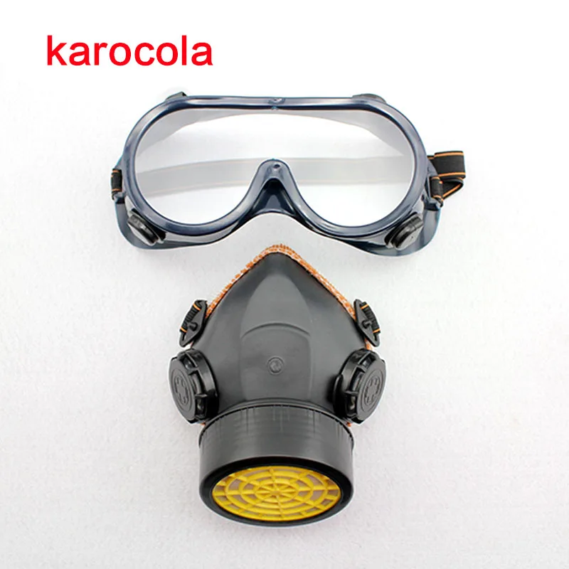 Half Gas Mask Respirator Organic Vapor Chemical Anti Dust Paint Industrial Dual Filters Safety Protection Mask Goggles Wholesale - Image 3
