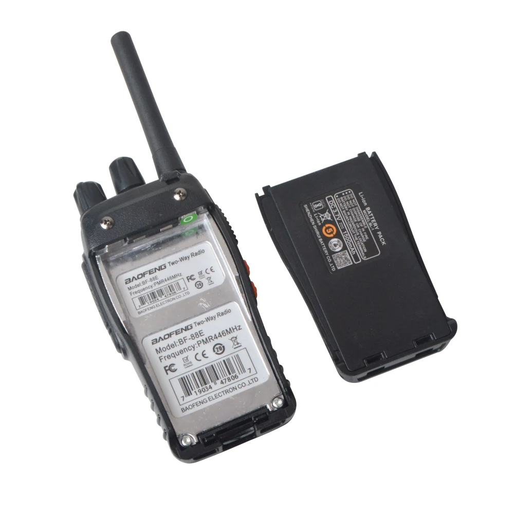 2pcs Baofeng Walkie Talkie BF-88E PMR 0.5W 16CH UHF 446.00625-446.19375MHz 12.5KHz Channel Separation with USB Charger Headset - Image 3