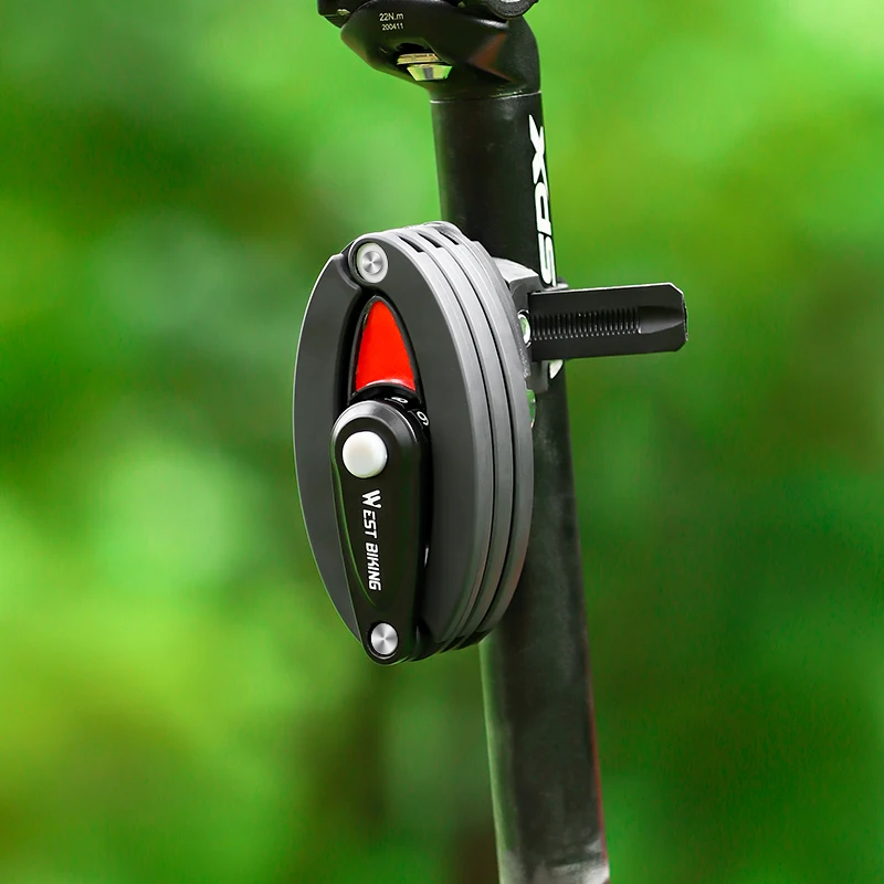 WEST BIKING Bike Folding Password Lock Anti-theft Chain Padlock Motorcycle Safety Portable Locks Reflective Bicycle Accessories - Image 6