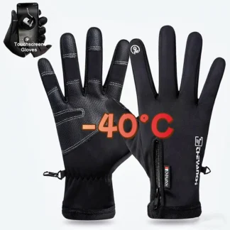 Winter Gloves -40 ℃ Waterproof Thermal Touch Screen Thermal Windproof Warm Gloves Cold Running Riding Sports Hiking Ski Gloves