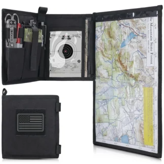 Waterproof TPU Tactical Map Pouch Multifunctional Map Case Holder for Hiking 13"x10" Clear Viewing Area Foldable Map Storage Bag