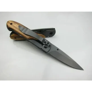 BM DA44 Survival Pocket Folding Knife Wood Handle Titanium Finish Blade Tactical Knifes EDC Pockets Knives Outdoor Camping Knife