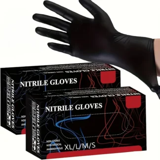 20/50/100PCS Disposable Black Nitrile Gloves for Household Use Latex Free Powder Free Cleaning Gloves Tattoo Hairdressing Tools
