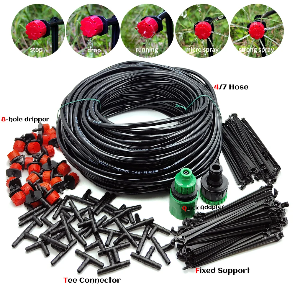 OASIS 50M-5M DIY Drip Irrigation System Automatic Watering Garden Hose Micro Drip Watering Kits with Adjustable Drippers