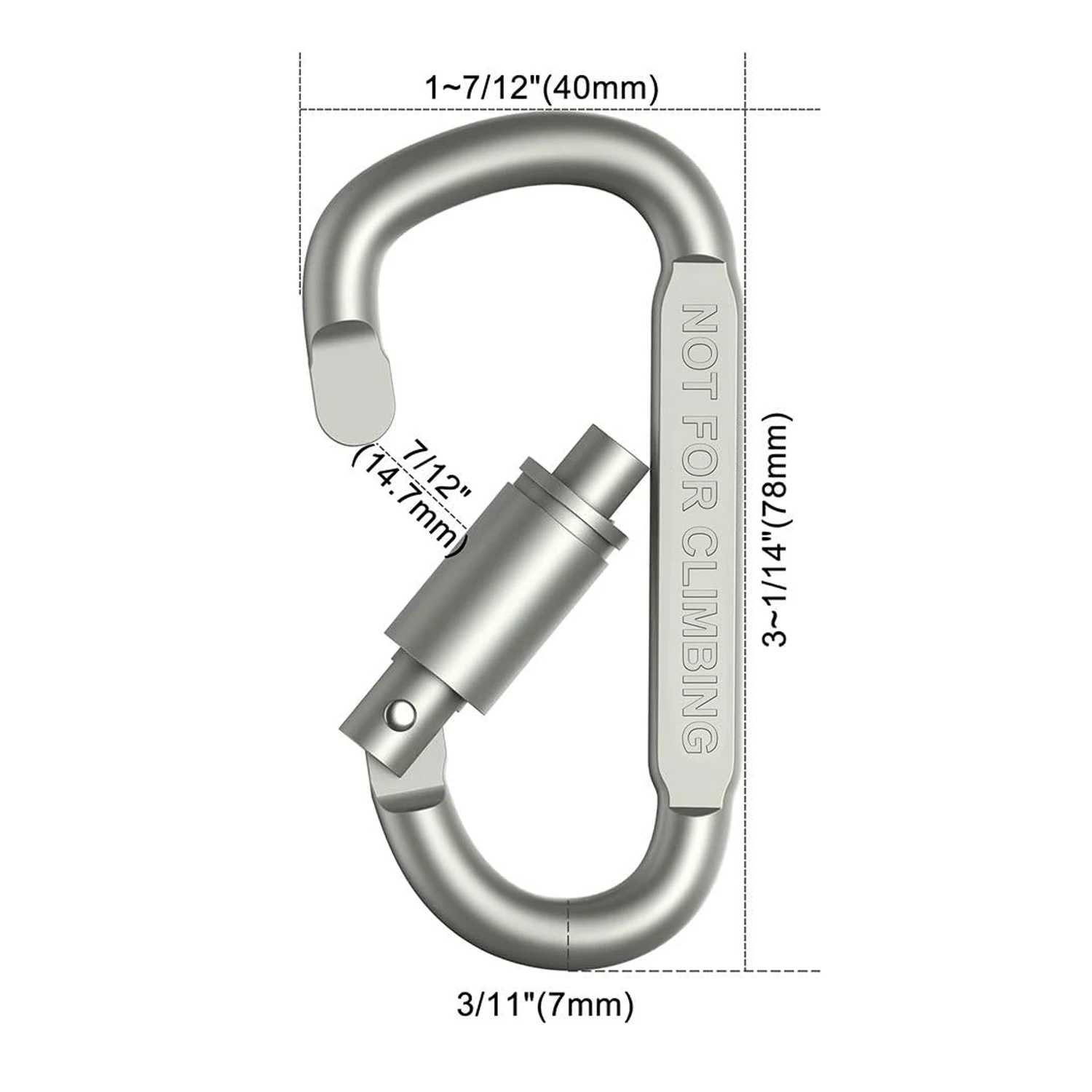 4-6PCS Carabiner Set For Key Camping Survival EDC Outdoor Keychain Clip Alloy Aluminum Tactical Caribiner Hook Karabiners - Image 3