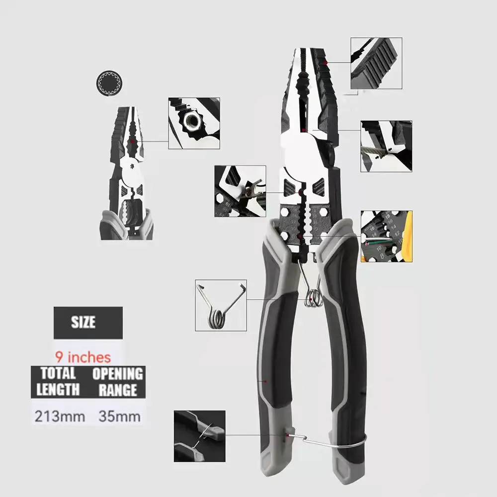 Universal Multifunctional Diagonal Pliers Needle Nose Pliers Hardware Tools Universal Wire Cutters Electrician Wire Pliers - Image 3