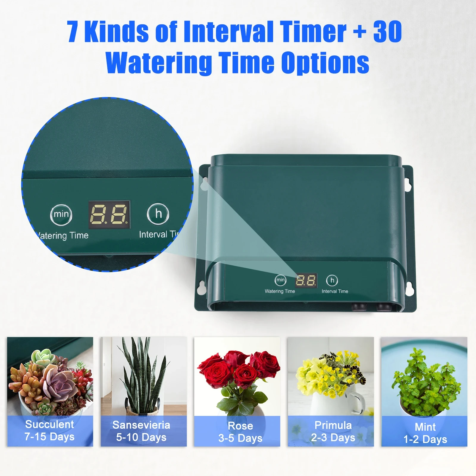 Solar Automatic Drip Irrigation Kit 7 Timing Modes 30 Watering Modes 32.8FT Automatic Watering Irrigation System Set for Garden - Image 4