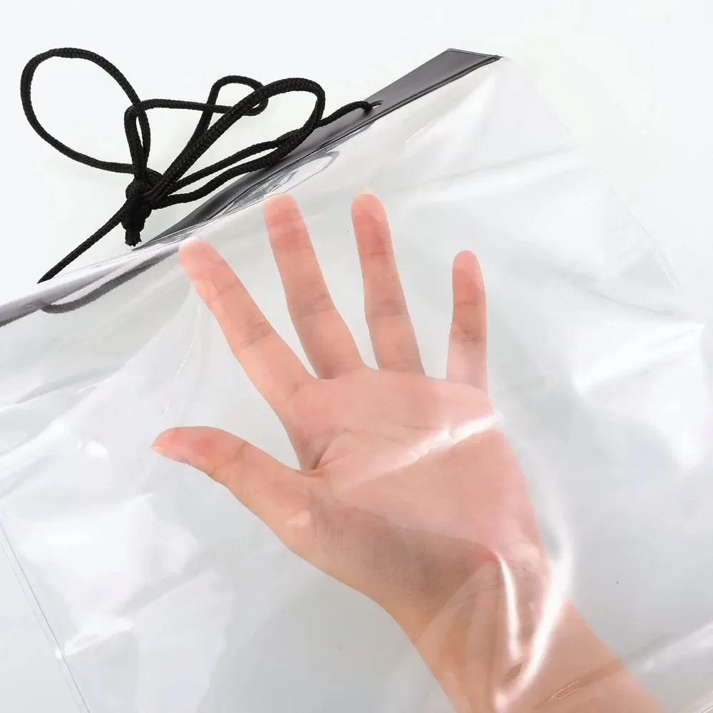 1PC Map Case Clear Waterproof PVC Document Stationery Holder Cover Portable Outdoor Camping Pocket Bag with Zipper - Image 3