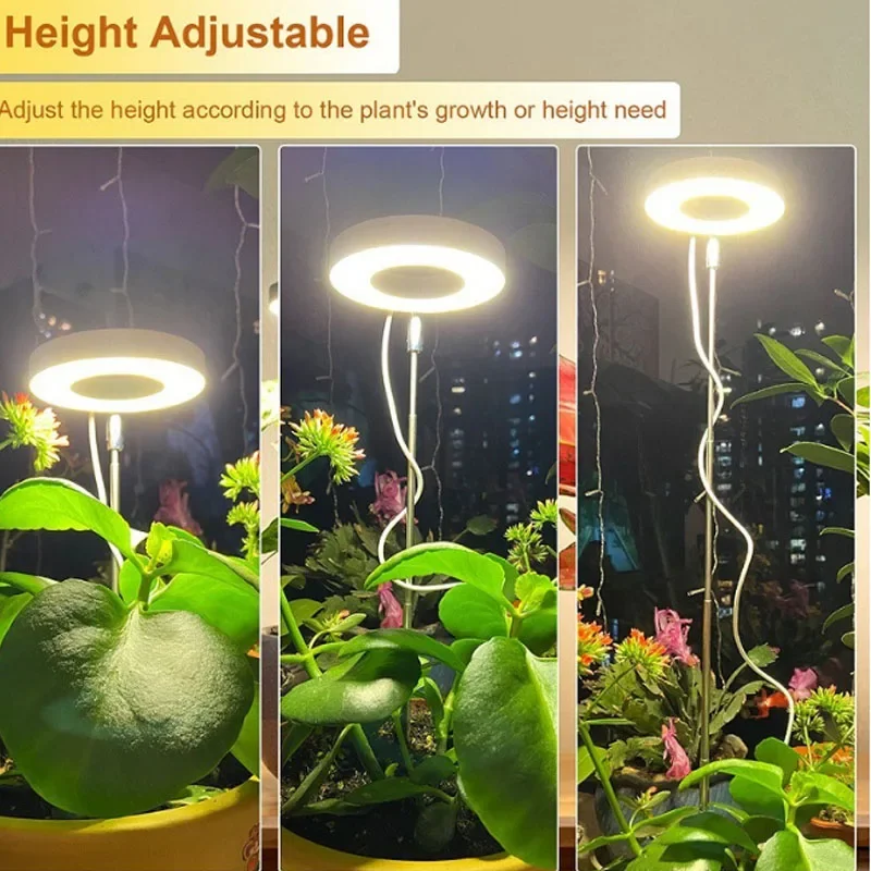 LED Grow Light LED Hydroponics Lamp Full Spectrum Plant Lamp Adjustable Dimmable Growing Lamp with Timer for Indoor Plants Light - Image 3