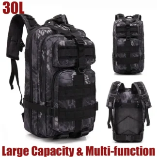 30L Tactical Backpacks For Man Hking Outdoor Survival Bags 3P Climbing Hunting Backpack Fishing Hiking Nylon Tactical Backpack