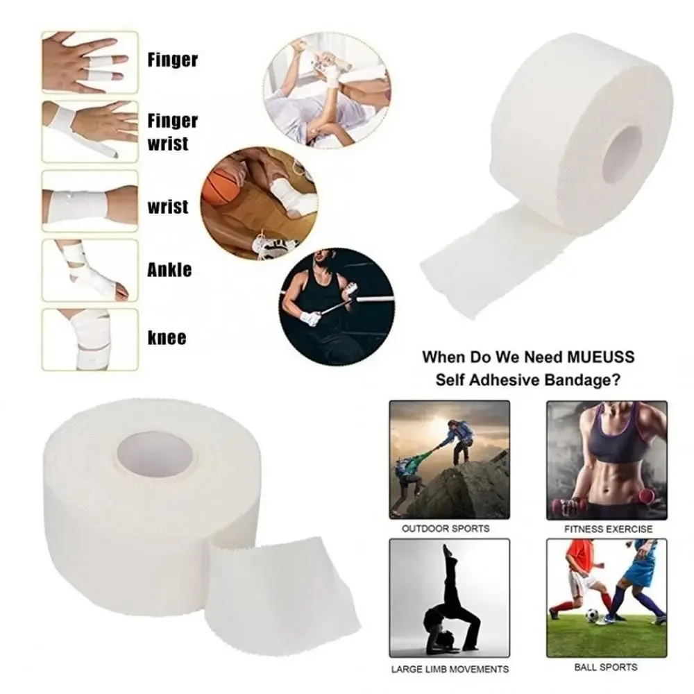 1PC Medical Waterproof Cotton White Premium Adhesive Tape Sport Binding Physio Muscle Elastic Bandage Strain Injury Care Support - Image 5
