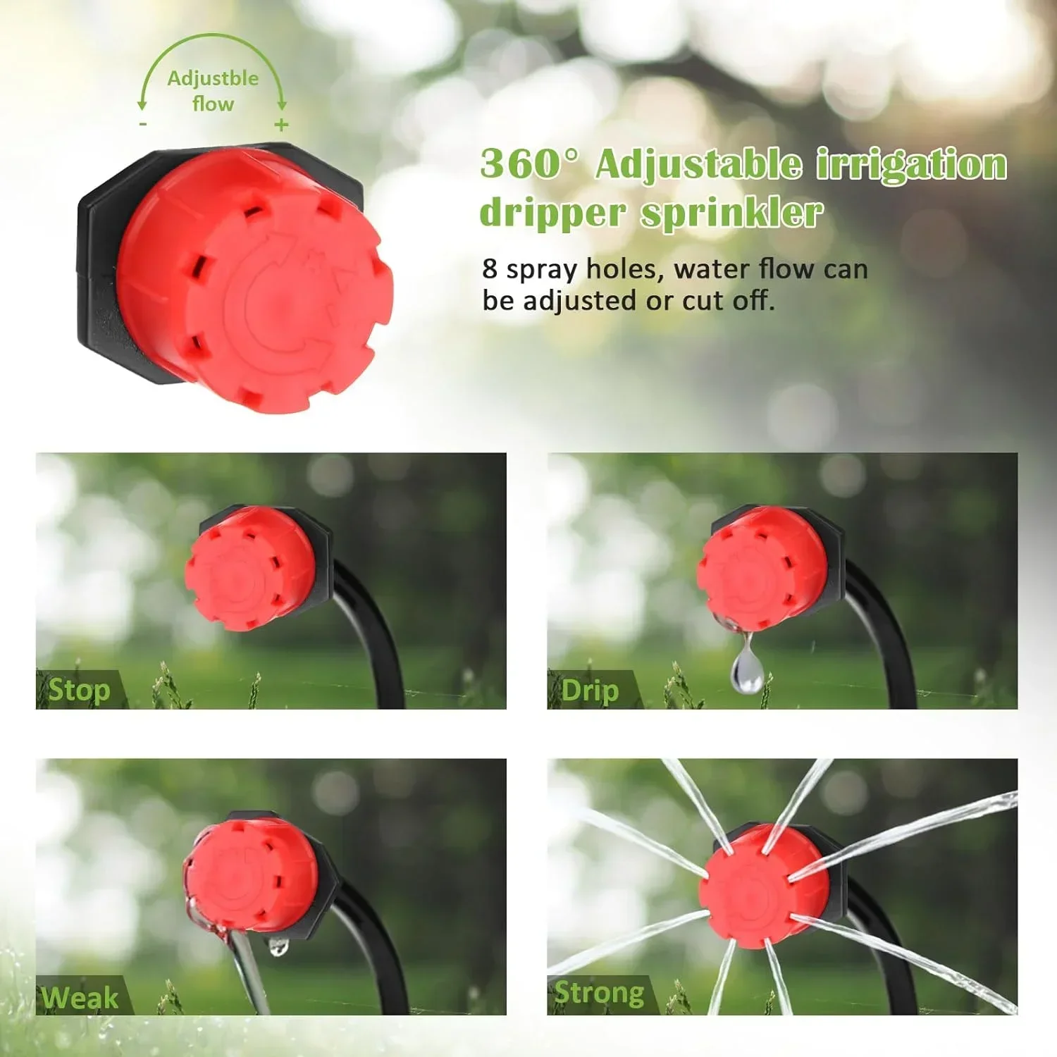 50-800PCS Drip Irrigation System Plant Watering Set Watering Kits Adjustable Drippers Irrigation Micro Garden Watering System - Image 4