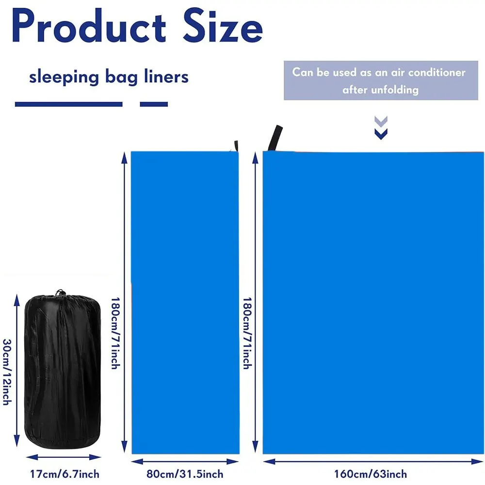 Fleece Sleeping Bag Portable Ultra-light Polar Travel Sheets for Adults Outdoor Camping Tent Bed Warm Sleeping Bag Liner - Image 2