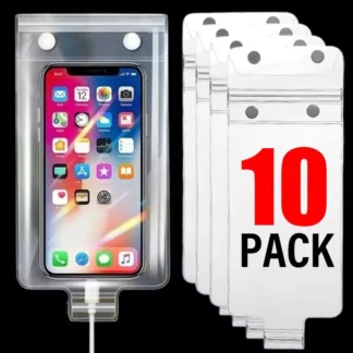 1-10PCS Universal Transparent Waterproof Rainproof Phone Bags For iPhone Samsung Mi Huawei Cellphone Clear Pouch Cover Case