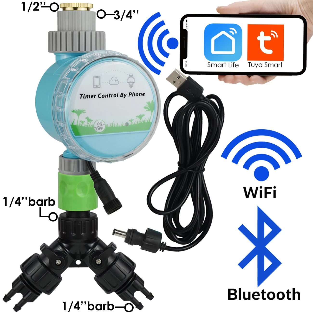 KESLA 5-50M Drip Irrigation Automatic Watering Saving System Kit 1/4inch Garden Hose Tools Adjustable Drippers for Greenhouse - Image 4