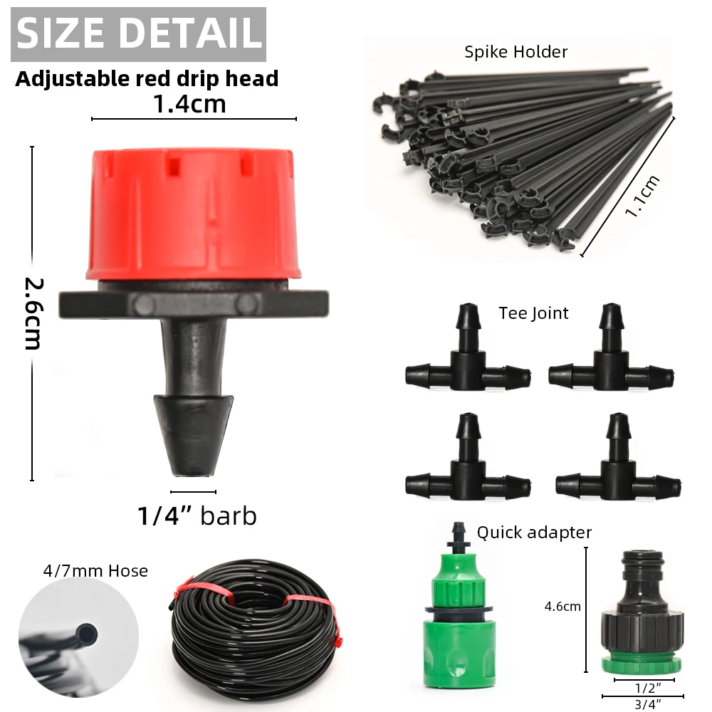5M-60M Drip Irrigation System Plant Watering Set Watering Kits Adjustable Drippers For Irrigation Micro Garden Watering System - Image 4