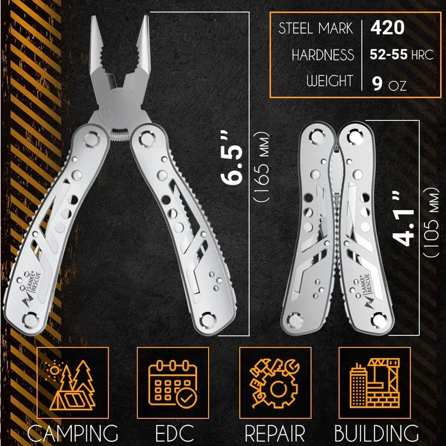 24 in 1 Multifunctional Universal Diagonal Pliers Hardware Wire Cutters Professional Electrician Anti Slip Durable Repair Tools - Image 2