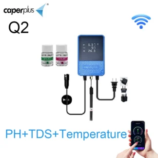 Caperplus Q2 PH TDS Temperature WIFI Monitor Detector Digital Fish Tanks Aquarium Water Quality Check Pen Tester Thermomether
