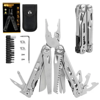 Multifunctional Folding Pliers Stainless Steel Knife Screwdriver Cutter for Outdoor Survival Camping Hunting Hiking