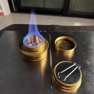 Portable Camping Alcohol Stove Set Mini Aluminum Solid Fuel Alcohol Stove Camping Equipment Hiking Cooking Alcohol Stove Burner