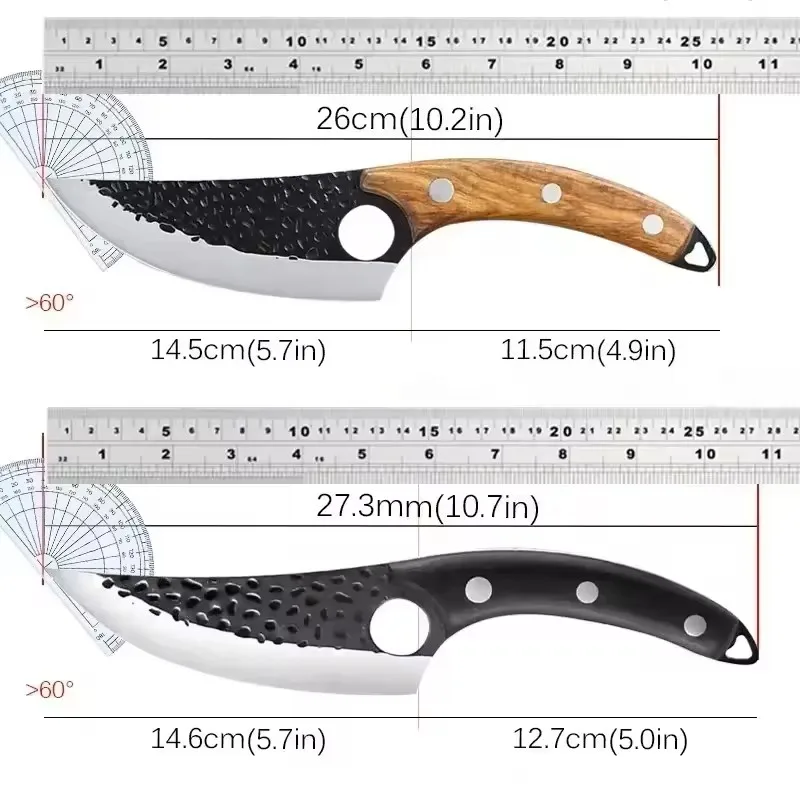 High Carbon Stainless Steel Kitchen Boning Knifes Messer Full Tang Handle Bone Cleaver Knife 6 Inch With Knives Cover - Image 6