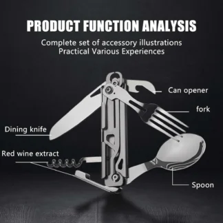 Outdoor Portable Folding Cutlery Set Spoon Fork Knife Compact Camping Picnic Travel Utensils Lightweight