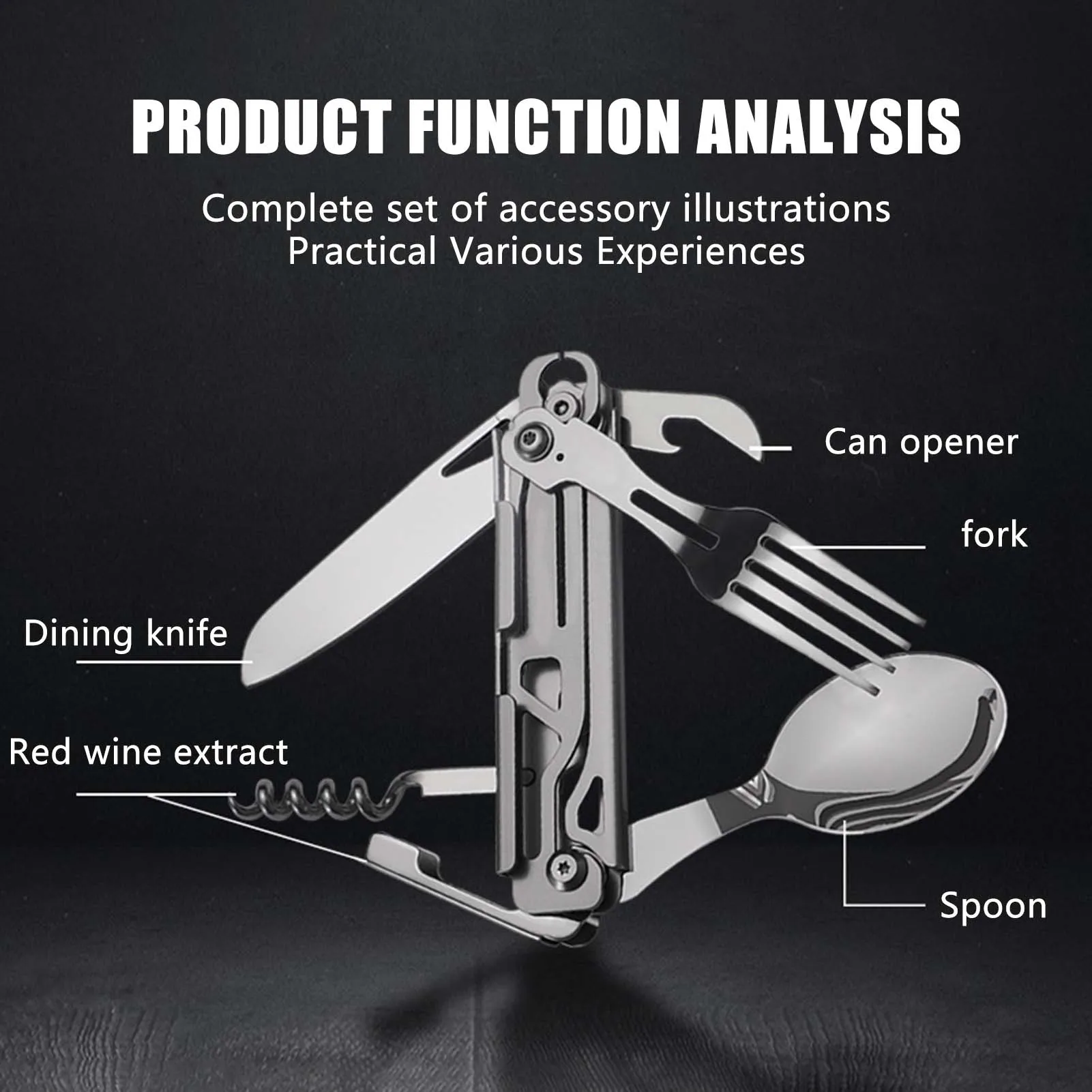 Outdoor Portable Folding Cutlery Set Spoon Fork Knife Compact Camping Picnic Travel Utensils Lightweight