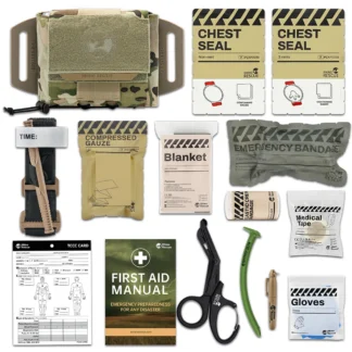 Tactical Molle Medical Pouch Horizontal IFAK Bag Quick Release First Aid Kit Empty Pouch for Belt Vest Outdoor