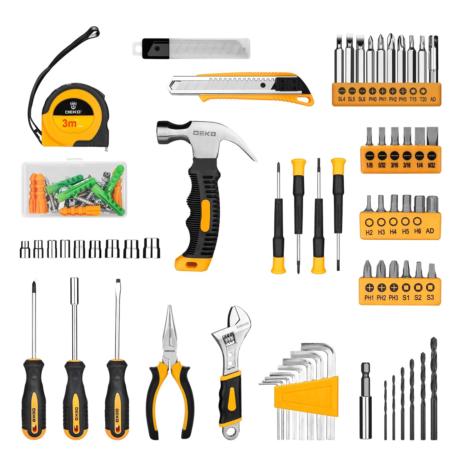 DEKO 126Pcs Power Tool Combo Kits with 8V Cordless Drill,10MM 3/8'' Keyless Chuck,Professional Home Household DIY Hand Tool Kits - Image 3