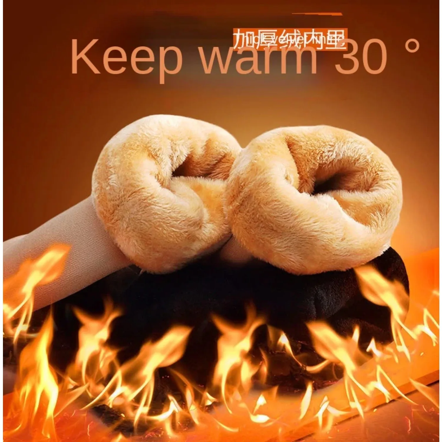 5Pairs/ Winter Warm Solid Women Socks Thicken Thermal Socks Wool Cashmere Black Skin Seamless Snow Sock Velvet Unisex Socks - Image 6