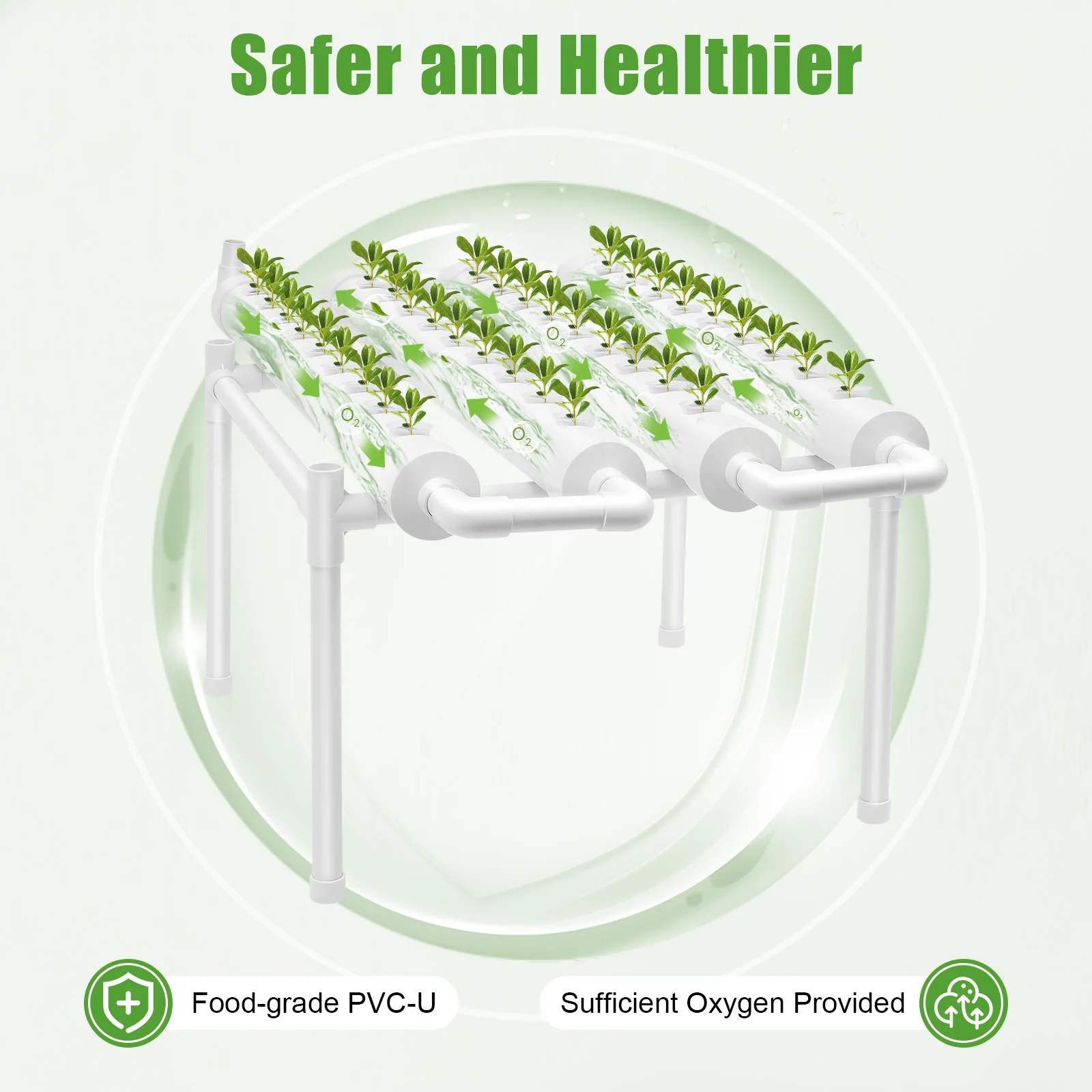 Hydroponic Grow Kit 36-Site Hydroponics Growing System for Leafy Vegetables Indoor Soilless Garden - Image 5