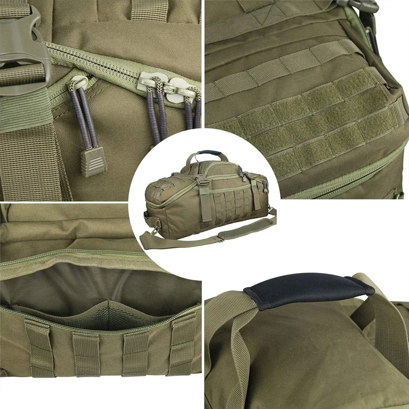 LQARMY 30L 45L 80L Tactical Military Backpack Gym Duffle Bag for Men Camping Sports Travel Workout Weekender Deployment 3 in 1 - Image 4