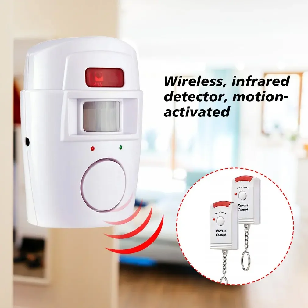 Wireless Dual Remote Motion Sensor Alarm, Infrared Security Detector for Indoor Outdoor Home Garage Burglar Alert System - Image 2
