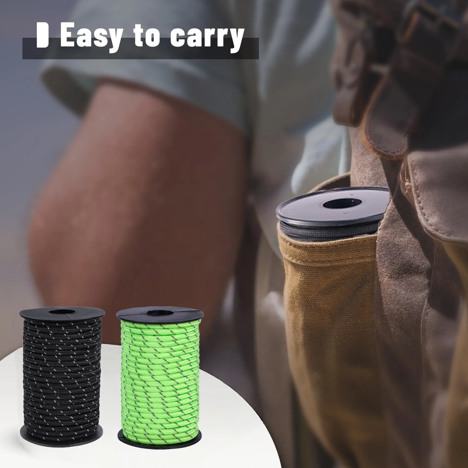 30M 4mm Reflective Paracord 7 Strand Tent Guyline Rope With Tensioner Tactical Outdoor Survival Camping Lanyard DIY Bracelet - Image 5