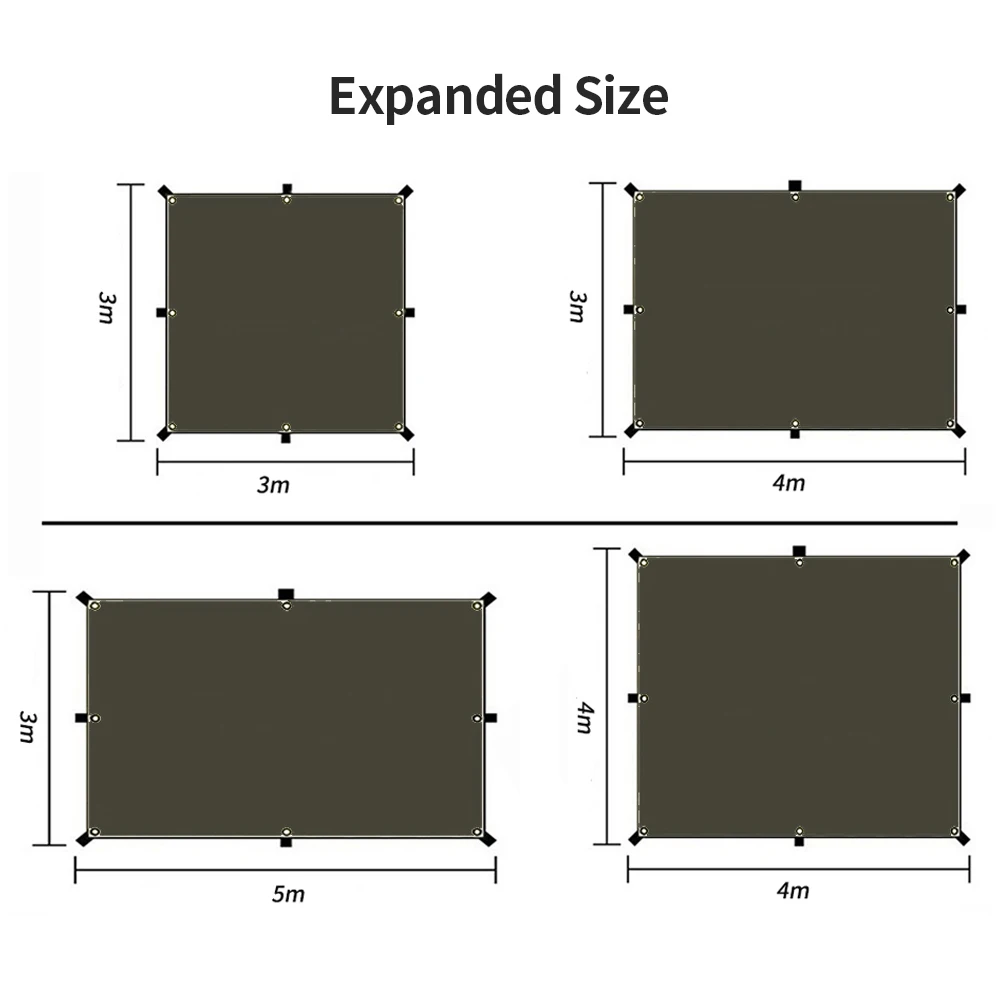 Camping Tarp Waterproof Tent Tourist Awning Shade Garden Canopy Beach Sunshade Outdoor Ultralight Sun Shelter Hiking Backpacking - Image 4