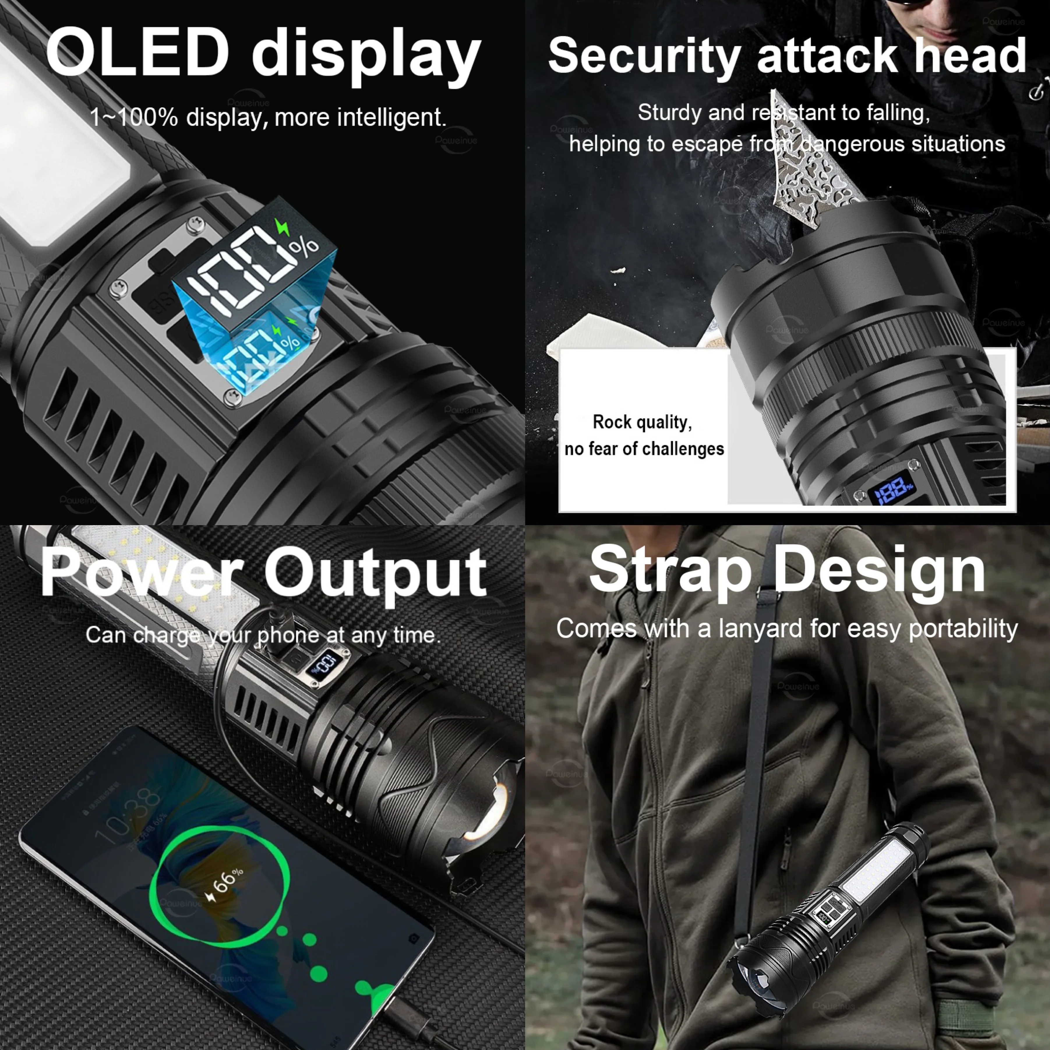 1000000LM Most Powerful LED Flashlight Rechargeable Type-c Flashlight Long Range 6000M Tactical Torch Light For Fishing Hunting - Image 6