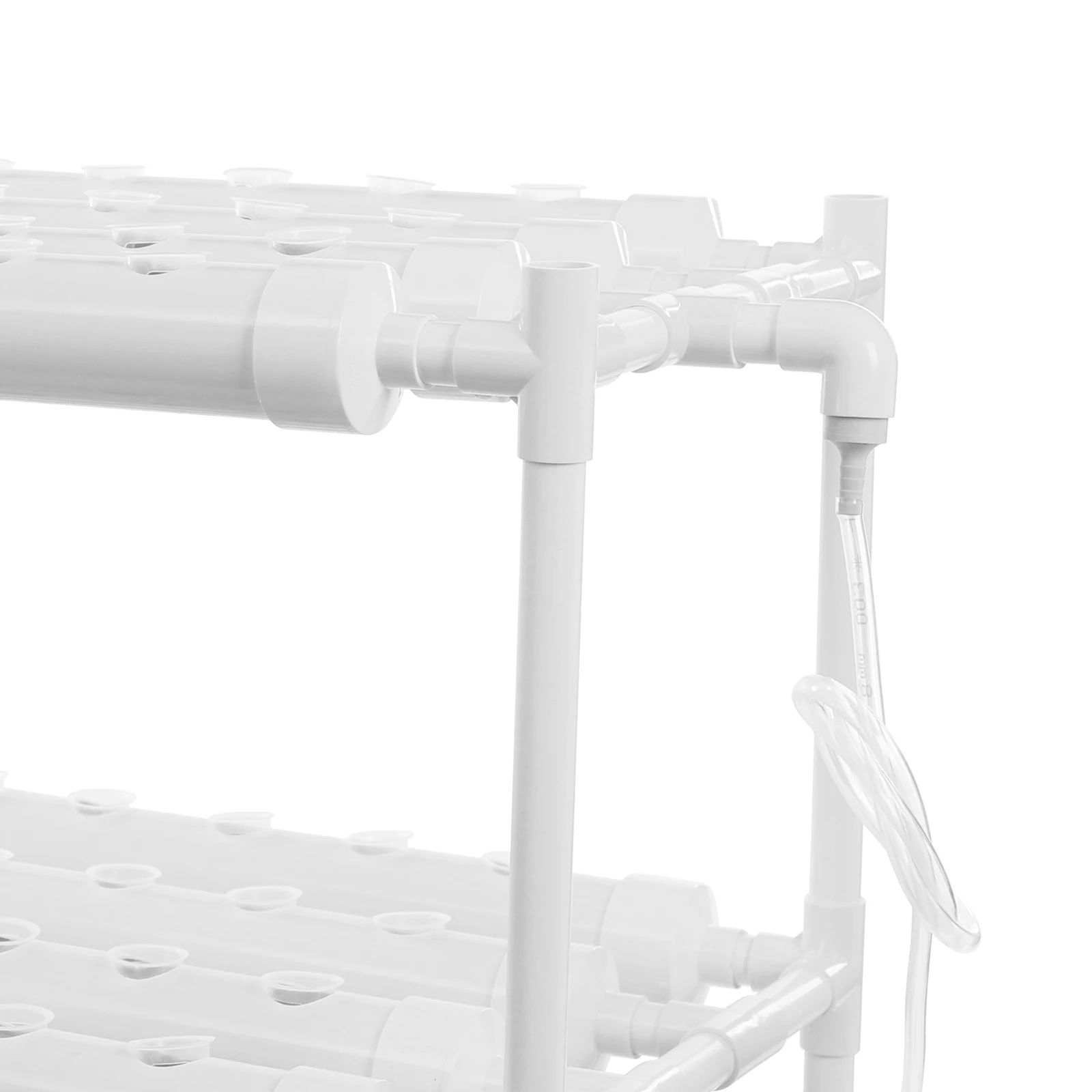108-Hole Hydroponic Growing Kit, 3-Tier Vertical Hydroponic Rack, Hydroponics Growing System Kit with Water Pump & Timer, White - Image 6
