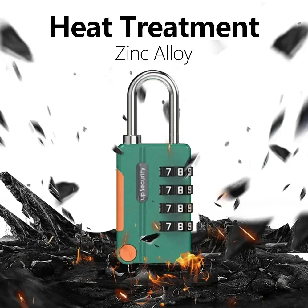 Anti-theft TSA 4 Digit Combination Lock Customs Password Lock Suitcase Luggage Coded Lock Cabinet Lock Contrast Color Padlock - Image 4