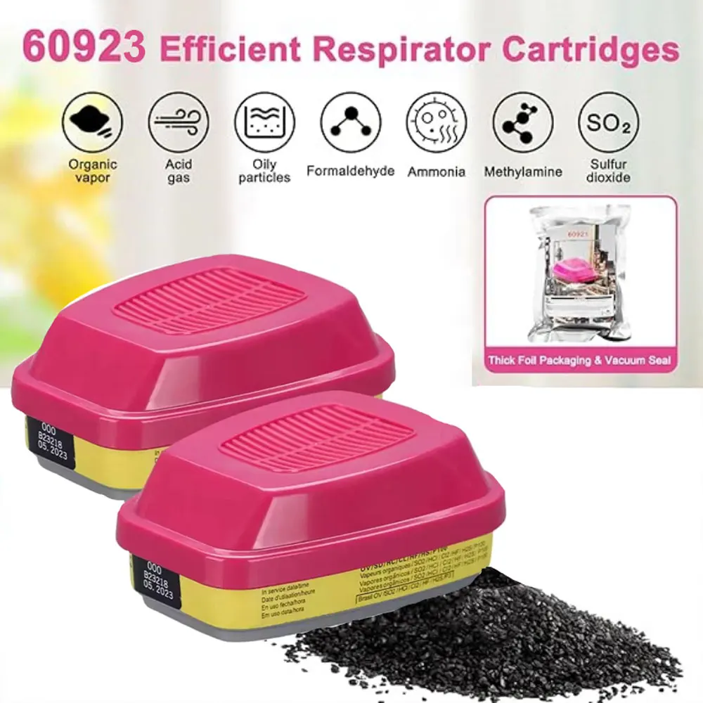 6200 Half Face Mask with Goggles Chemical Gas Filter for Spray Paint Organic Vapor Dust Safe Operation Respirator - Image 6