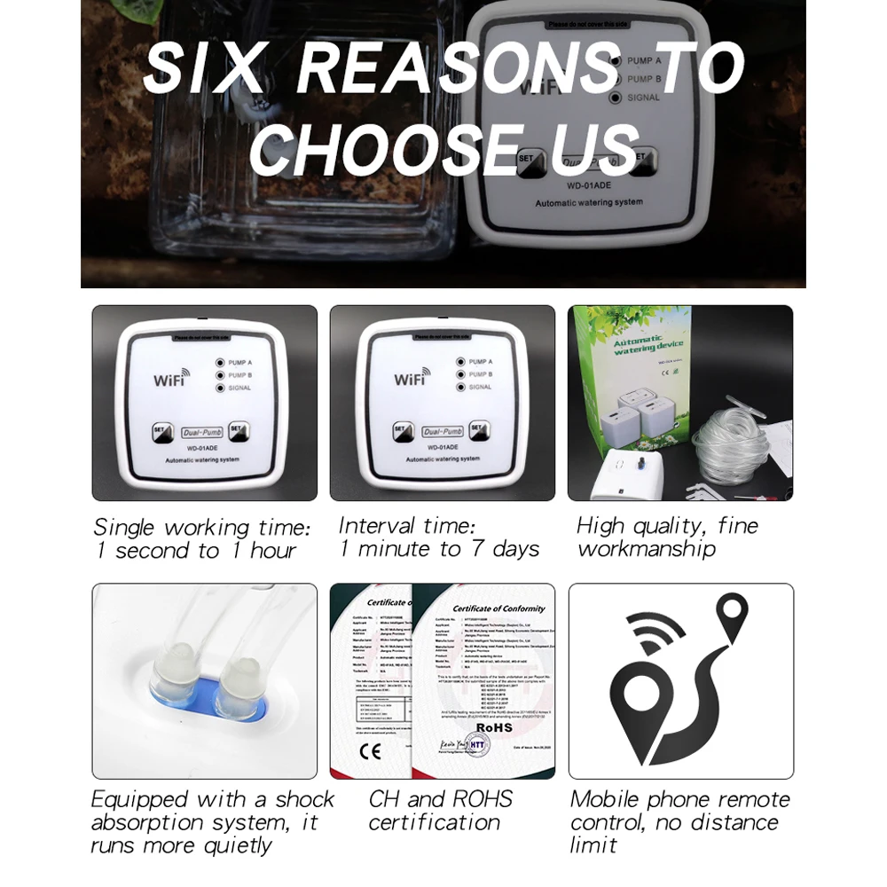 WIFI Intelligent Watering Device Double Pump Timed Automatic Drip Irrigation System Remote APPController for Garden Plant Flower - Image 3