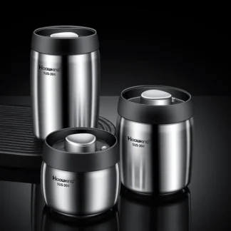 Vacuum sealed tank Coffee bean storage tank Household 304 stainless steel food storage Jars moisture-proof sealed container