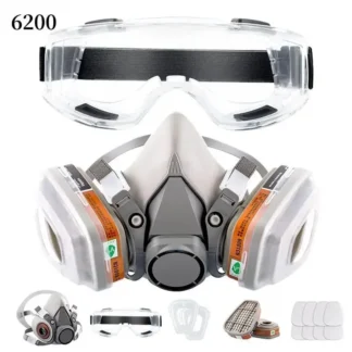 Gas-Proof Half Face Mask 6200 Gas Mask Series Combination Matched with 6001/2091/5n11 Filters for Chemical Organic Protection