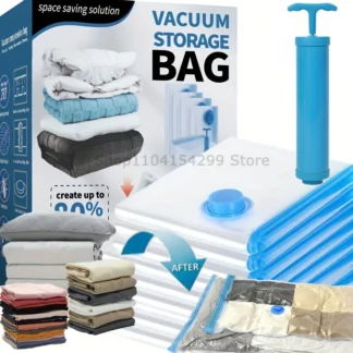 Vacuum Storage Bags, Space Saver Bags Compression for Comforters and Blankets, Sealer Clothes Travel Packing Organizer