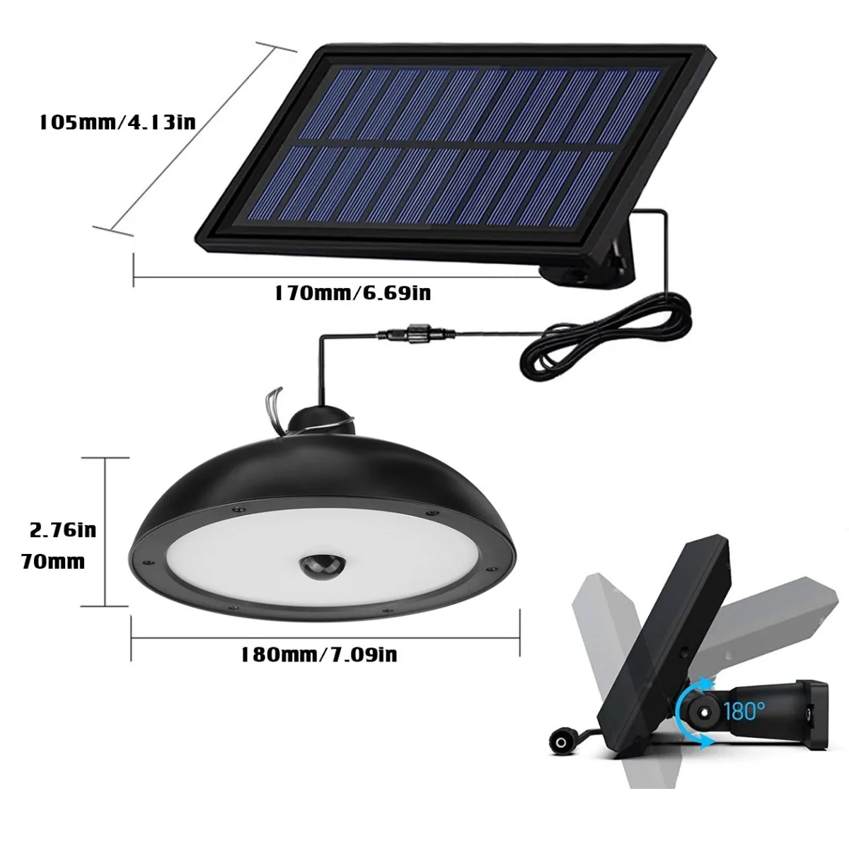 Solar Camping Light Outdoor 156 LED Motion Sensor Waterproof Indoor Pendant Lamp Decorations with Remote Control for Garden Shed - Image 6