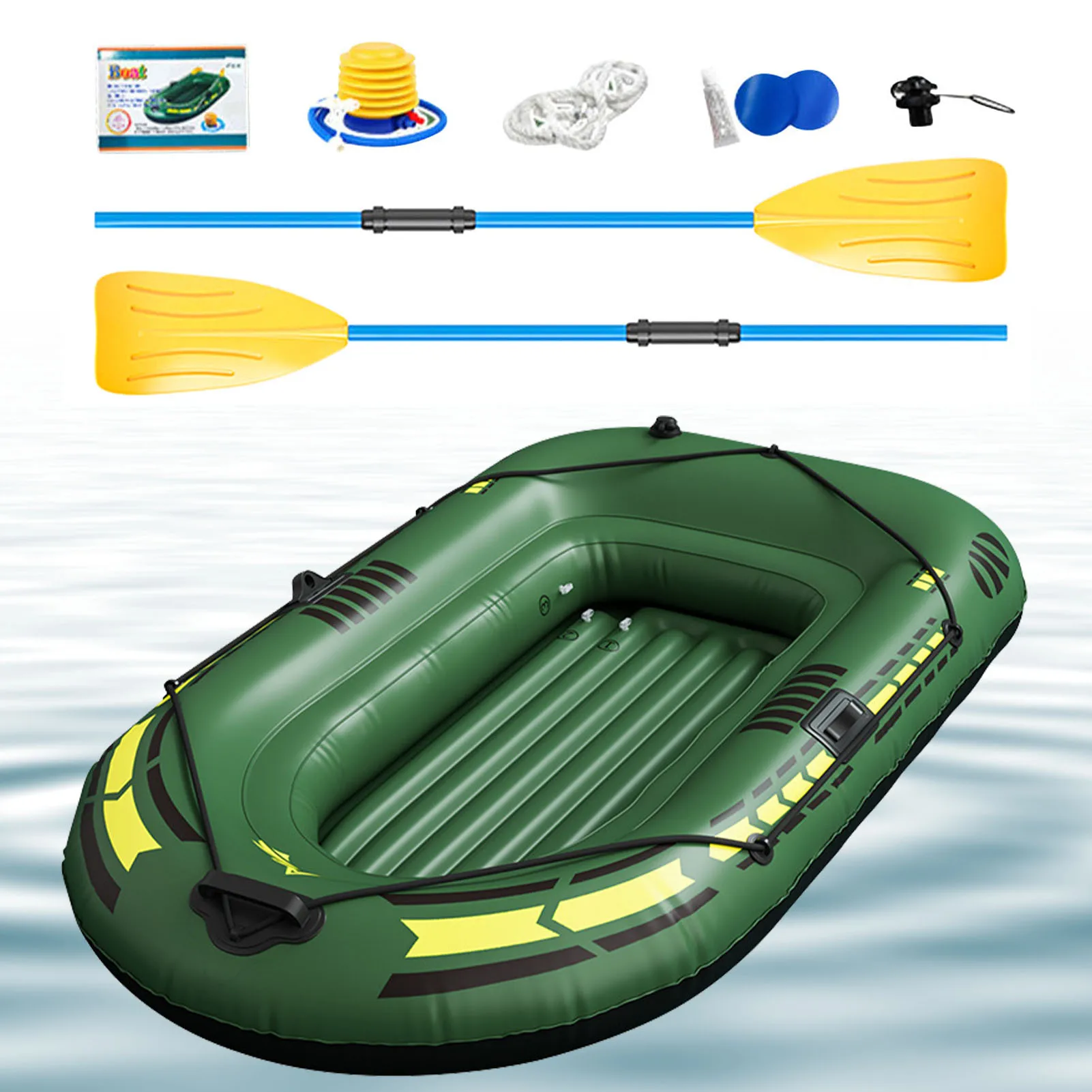 High Quality 0.4mm PVC Iatable Kayak Canoe Rowing Air Boat DoubleDrifting Diving Iatable Boat Fishing Boat - Image 3