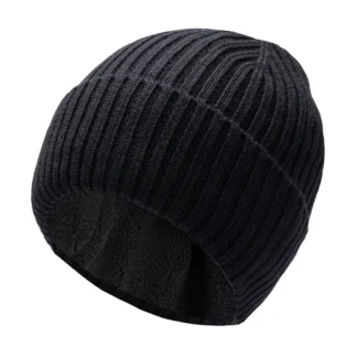 Oversize Wool Beanie Hat for Big Head Men Women Fleece Lined Large Winter Hat Ski Skull Cap Dad Outdoors Skullcap Plain Knit Hat