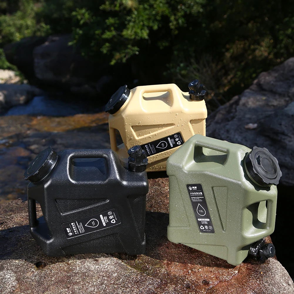 10/12L Outdoor Water Bucket Large-Capacity Portable Camping Water Bag Container with Faucet Driving Water Tank for Picnic Hiking - Image 3