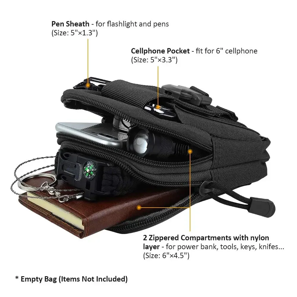 Tactical Waist Bag Outdoor Hunting Molle Bag EDC Pack Multifunction Men Sport Hiking Hunting Working Tools Mobile Phone Pouch - Image 4