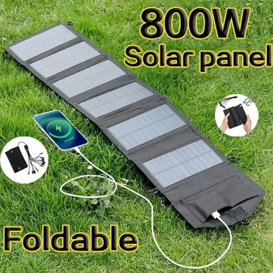 6-fold 800W Foldable Solar Panel 20w/h Portable Solar Panels Charger USB 5V DC Full Time Power Solar Panel Mobile Power Supply - Image 2