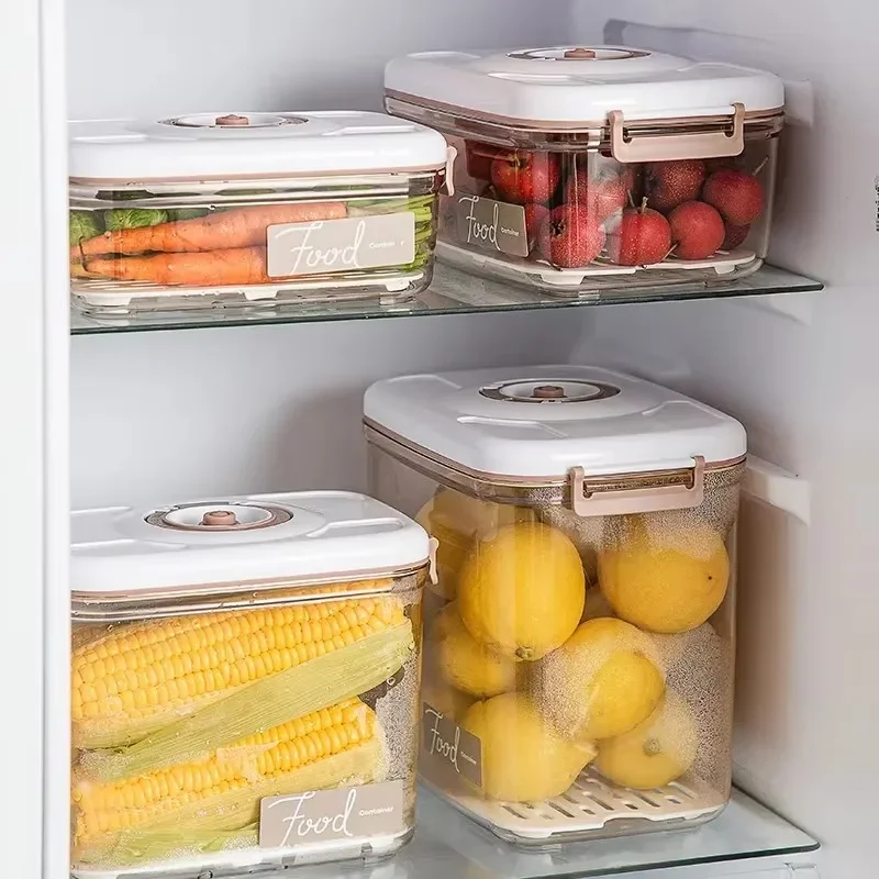 Vacuum storage box sealed grain tank household fresh-keeping box refrigerator drainable food storage container Kitchen Organizer - Image 5